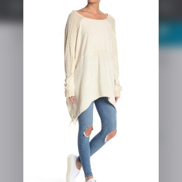 Free People Sweaters - Free People
Girl Asymmetrical Hem Pullover Sweater